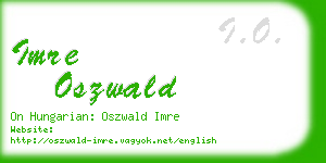 imre oszwald business card